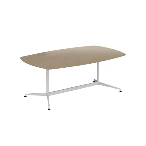 Loft Barrel Table - 2000 - Single Frame - White - Kendal Oak